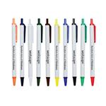 PN100 Classic Click Pen with White Barrel and custom imprint